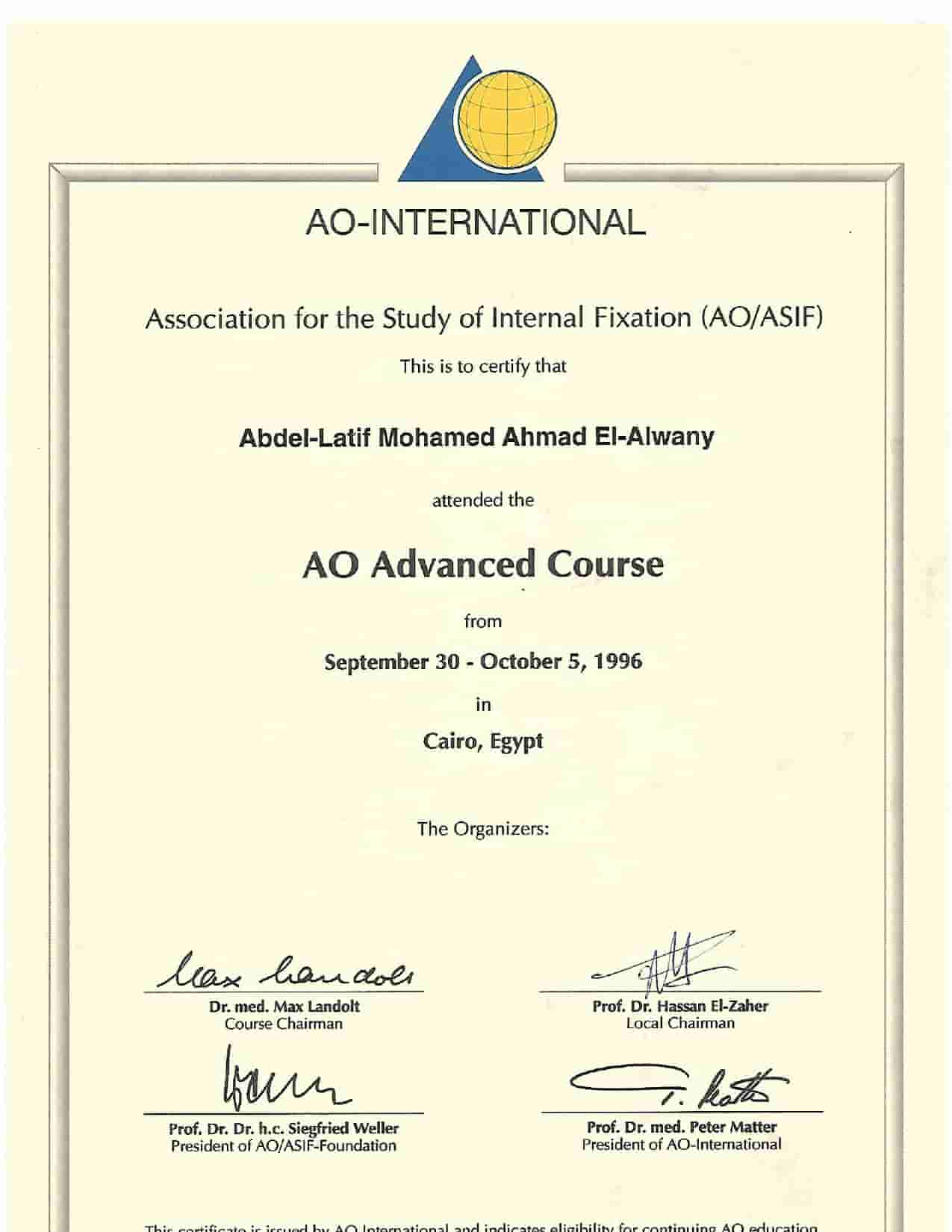 AO advanced course
